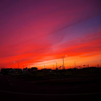 近所の夕焼け