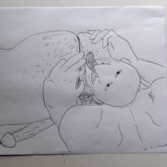 絵画作品「ゲイ・セックス」／an art work " Gay sex " drawn by Katsutoshi Ishikawa