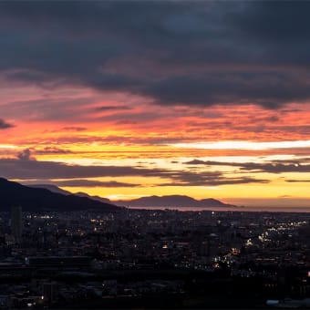 今日の札幌の夕焼け（17）雨上がりの夕焼け