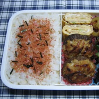 しいたけのツナ詰め弁当。