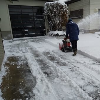 今冬初の除雪作業