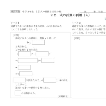 【中３】展開と因数分解22_式の計算の利用４