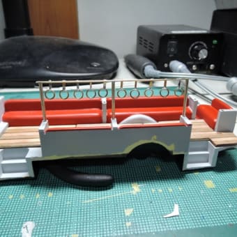 1/43 model cars 日野トレーラーバス 1949 /T13B+T26A 吊り革2