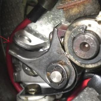 ６５０ＲＳ　Ｗ３　点火系メンテナンス　ポイントを磨く