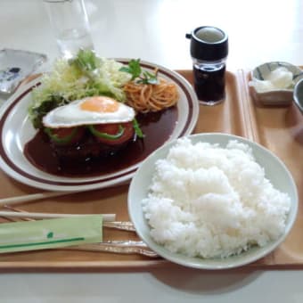じぇじぇじぇ!  ハンバーグ+  ご飯+みそ汁+納豆?