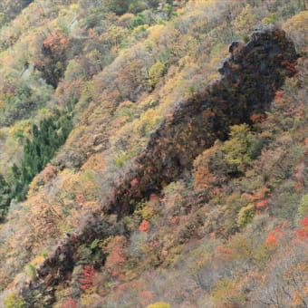 晩秋の掃部ヶ岳と杏ヶ岳