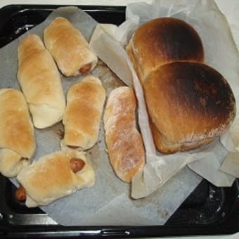 食パンの生地で作りました