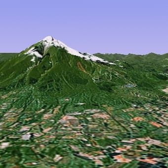日本の独立峰を３Dで見てみる。