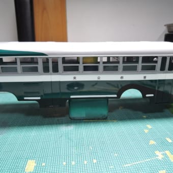 1/43 model cars 日野トレーラーバス 1949 /T13B+T26A 塗装8