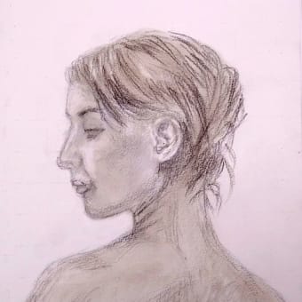 水彩画（１０５）：女性デッサン（模写）