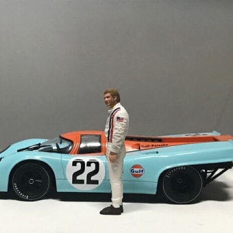 1/18　ポルシェ917K #22用ドライバーフィギュア Custom figure for 1:18 Porsche 917K #22