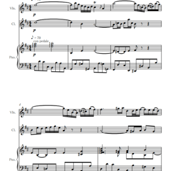 J.S.Bach 管弦楽組曲第3番より「アリア」～バイオリン、クラリネット、ピアノの為の～CD「陽炎の夏」short PV