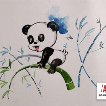 How to Draw Baby Panda with Watercolor | Cute Panda Drawing | Watercolor Drawing