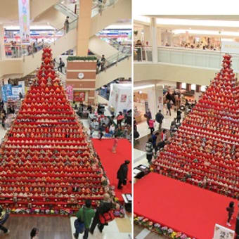 イベント 鴻巣びっくりひな祭り 31段7メートルの日本一高いピラミッドひな壇