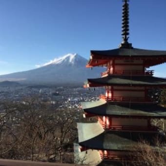 年末恒例、富士山を仰ぎ見ながら