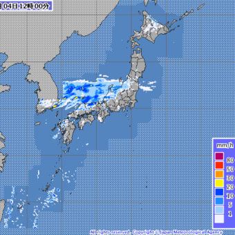 夏季、北から張り出す高気圧に注意！高気圧前側で南下する前線は強雷を伴うもの！　4日の事例より