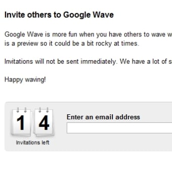 Google Wave invitations 配布中