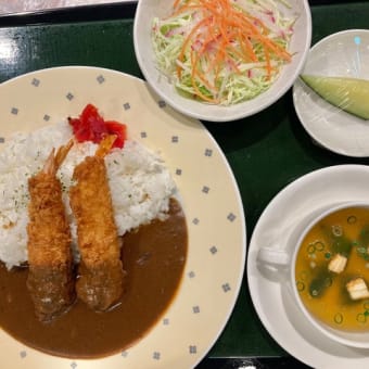 エビフライカレー・レストラン樹林本日のランチ