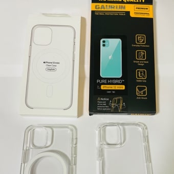 iPhone12ミニの透明ケース2種をちょっと比べます