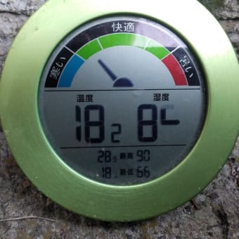 令和7年7月12日・今朝の東祖谷20℃（18.2℃）