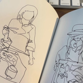 気になる２つ「ひとふでがき365×10×1」のさかもとみなこさん、ガラス瓶のギャラリー「CuteGlass」さん