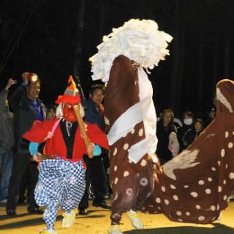 相差神明神社の境内の獅子