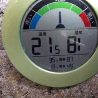 令和7年7月8日・今朝の東祖谷22℃（21.5℃）