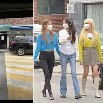 Wonyoung and Eugene take a relaxing walk with selfie sticks