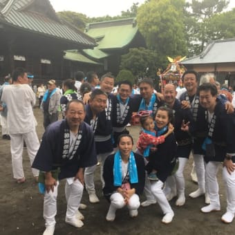 令和元年初日5月1日　担ぎ初め　本村八坂会の記念渡御