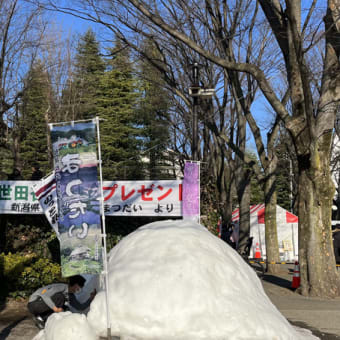 世田谷区・新年子どもまつり〜今年も松代からの雪のプレゼント（雪の滑り台＆かまくら）が大盛況でした！