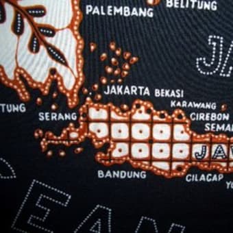 インドネシアのバティック地図