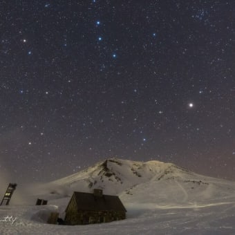 旭岳春の星空