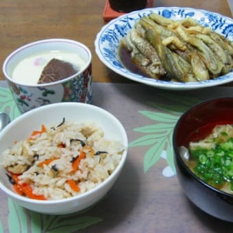 7/28茶碗蒸しと炊き込みご飯