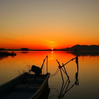 湖北の夕陽