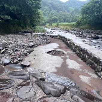 中津江村での被災箇所。