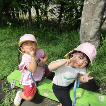 久しぶりの園庭♬