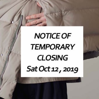 NOTICE OF TEMPORARY CLOSING : Sat Oct 12 , 2019