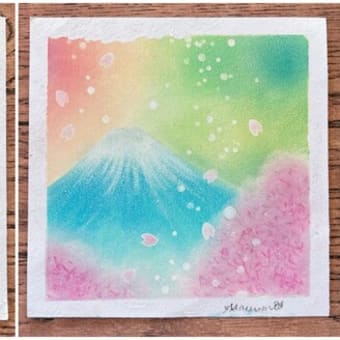 桜と子猫の絵 油絵原画「The arrival of spring」 絵画 Rio Yuki