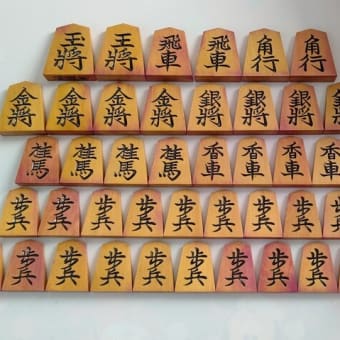 駒修理　仙佳作　天童楷書　本黄楊　彫駒　～その１～