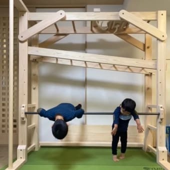 優待特典一覧 鉄棒付きうんてい＊室内うんていお客様の声〜愛知県A様〜 木で - その他