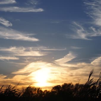 彩湖夕景