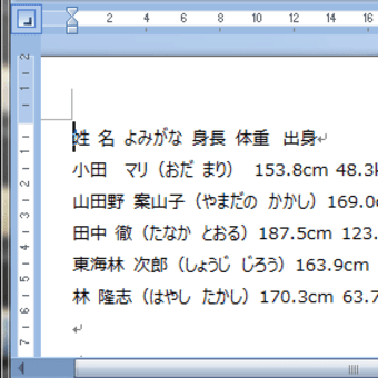 タブとリーダー：Wordのそこ！