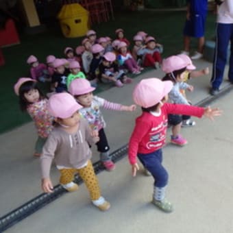ぴんく　２歳児　サーキット☆チューリップの球根