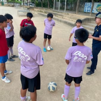 サッカーの原理・原則を学習した藤枝遠征チーム