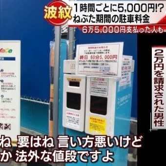 高額な駐車料金の設定について～1時間5000円～