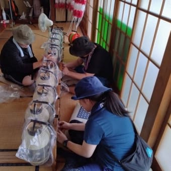 江戸崎祇園祭　田宿町山車準備