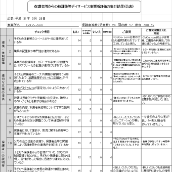 30年度　放課後等デイサービス評価表