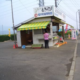 恒例の道端販売店の開店