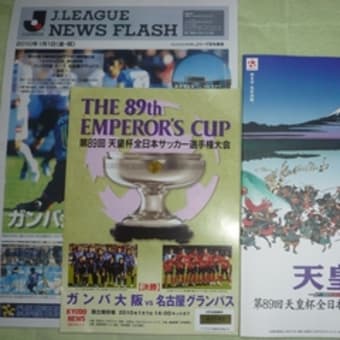 サッカー天皇杯決勝、ガンバ大阪が２連覇、名古屋グランパスは準優勝。