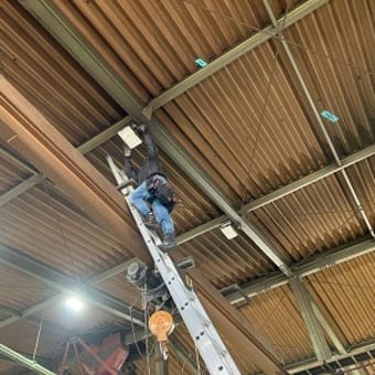 大府市　工場の水銀灯高所LED照明器具取替工事